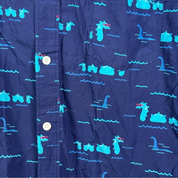 Tipsy Elves Navy Blue Button Down Shirt Mens XXL - Picture 5 of 5